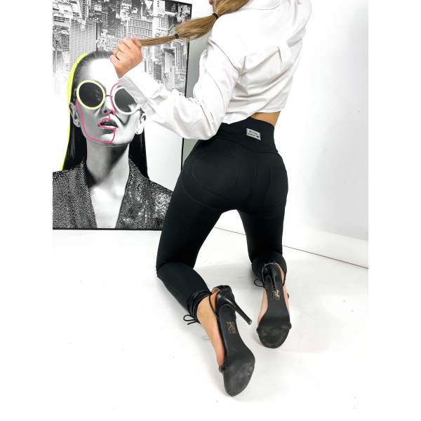 Legginsy wysmuklające Double Push /  BLACK /   XS - S - M - L - XL